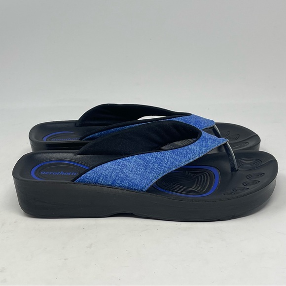 Aerothotic Original Orthotic Comfort Flip Flops Sandals Womens 5 EU 36 Blue - Picture 3 of 13